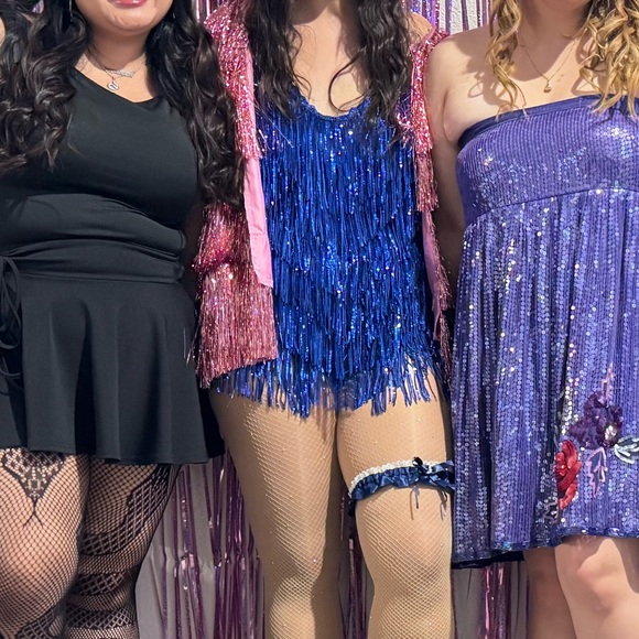 Royal Blue Fringe Bodysuit - Picture 6 of 8